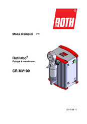 Carl Roth Rotilabo CR-MV100 Mode D'emploi