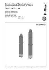 ProMinent DULCOTEST CTE 1-DMT Mode D'emploi