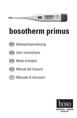 Boso Bosch+Sohn bosotherm primus Mode D'emploi