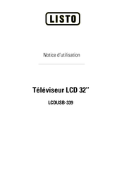 Listo LCDUSB-339 Notice D'utilisation