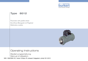 Burkert 8012 Manuel D'utilisation