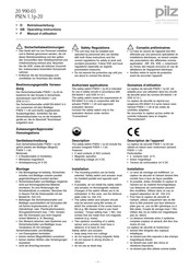 Pilz PSEN 1.1p-20 Manuel D'utilisation