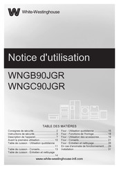 White-Westinghouse WNGC90JGRWO Notice D'utilisation
