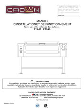 Crown ETS-30 Manuel D'installation Et De Fonctionnement