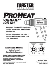 Master Appliance ProHeat Variair PH-1300 Mode D'emploi