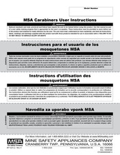 MSA SRCA613 Instructions D'utilisation