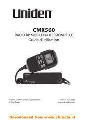 Uniden CMX560 Guide D'utilisation