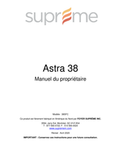 SUPREME Astra 38 Manuel Du Propriétaire