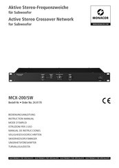 Monacor MCX-200/SW Mode D'emploi