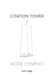 Harman Kardon CITATION TOWER Mode D'emploi