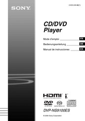 Sony DVP-NS9100ES Mode D'emploi