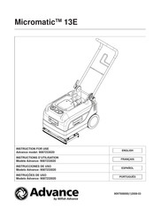 Advance Micromatic 13E Instructions D'utilisation