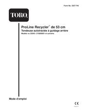 Toro ProLine Recycler Mode D'emploi