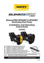 Davey SilensorPRO SP200BT Instructions D'installation Et D'utilisation