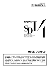 Sigma SD10 Mode D'emploi