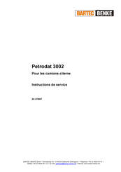 BARTEC BENKE Petrodat 3002 Instructions De Service