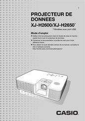Casio XJ-H2600 Mode D'emploi