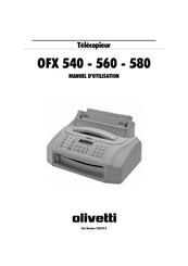 Olivetti OFX 580 Manuel D'utilisation