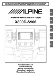 Alpine X800D-S906 Manuel D'installation