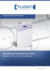 Pluggit Avent AP190 Manuel D'utilisation Et D'installation