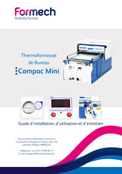 Formech Compac Mini Guide D'installation, D'utilisation Et D'entretien