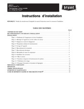 Bryant 288BNV Instructions D'installation