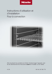 Miele H6180BP Instructions D'utilisation Et D'installation