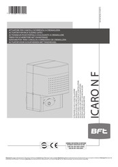 BFT ICARO NF Instructions D'utilisation Et D'installation