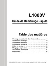 Yaskawa Electric Corporation L1000V Guide De Démarrage Rapide