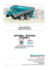 Sulky XT160h Notice Originale