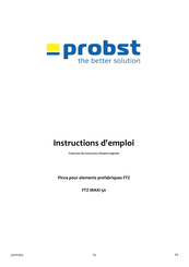 probst FTZ-MAXI-50 Instructions D'emploi