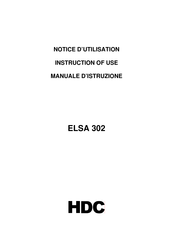 HDC ELSA 302 Notice D'utilisation