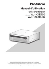 Panasonic WJ-HXE400 Manuel D'utilisation