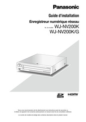Panasonic WJ-NV200K/G Guide D'installation