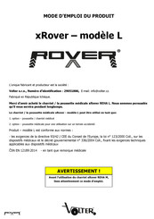 Volter ROXER xRover S Mode D'emploi