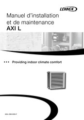 Lennox AXIL F Manuel D'installation Et De Maintenance