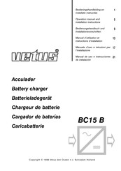 Vetus BC15 B Manuel D'utilisation Et Instructions D'installation