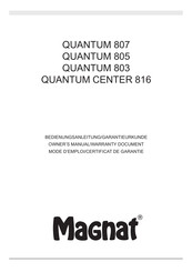 Magnat QUANTUM 805 Mode D'emploi