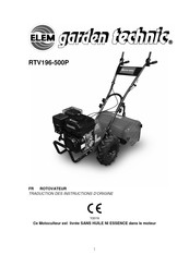 Elem Garden Technic RTV196-500P Traduction Des Instructions D'origine