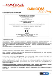 Num'axes CANICOM 500 Pro Guide D'utilisation