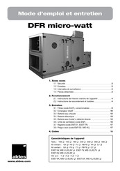 aldes DFR micro-watt Mode D'emploi