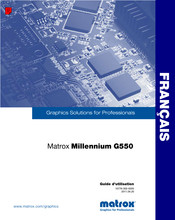 Matrox Millennium G550 Guide D'utilisation