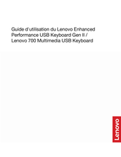 Lenovo Enhanced Performance USB Keyboard Gen II Mode D'emploi