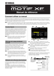 Yamaha MOTIF XF Mode D'emploi