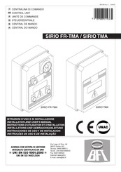 BFT SIRIO FR-TMA Instructions D'utilisation Et D'installation