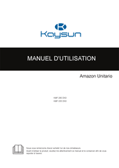 Kaysun Amazon Unitario KMF-280 DN3 Manuel D'utilisation