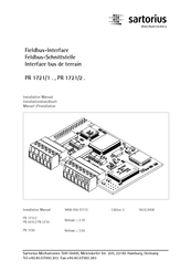 Sartorius PR 1713 Manuel D'installation