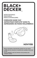 Black+Decker HOV115B Mode D'emploi