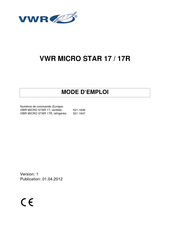 VWR MICRO STAR 17R Mode D'emploi