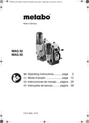 Metabo MAG 50 Mode D'emploi
